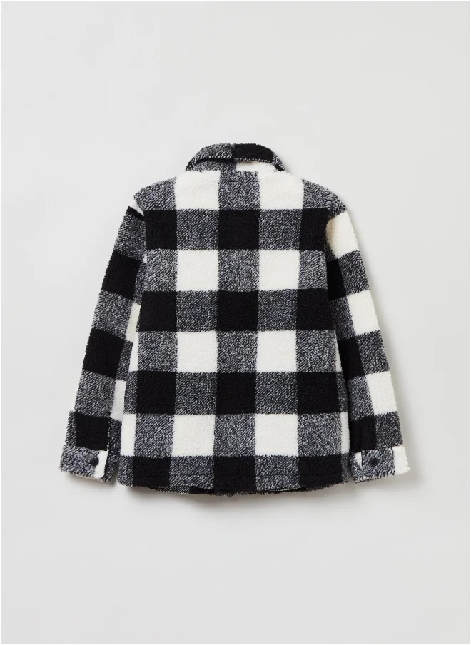 او في اس Ovs Boys Checked Overshirt Shacket