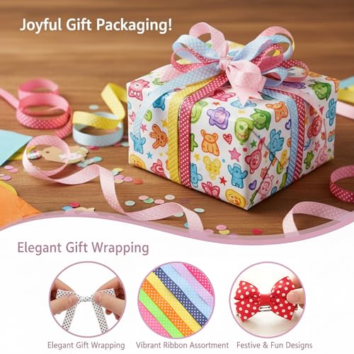 QingHan Polka Dot Grosgrain Ribbon: 5/8 inch 40 Yards (20colors x 2yards) - Image 5