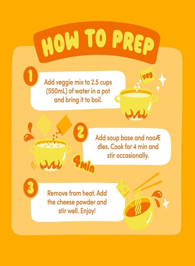 Ottogi أوتوكي رامين بالجبنة - نكهة الشيدر | غير حار، كريمي ولذيذ نودلز كورية سريعة التحضير (4 عبوات، 15.66 أونصة)  - Image 5