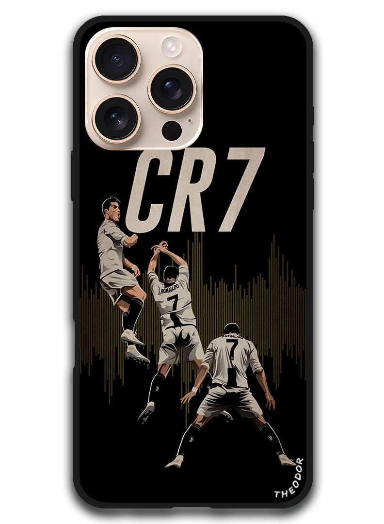 Theodor Protective Case Anti Scratch Shock Proof Bumper Cover For iPhone 16 Pro (6.3)-inch CR7 - Image 1