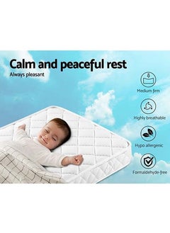 AL WADI FURNITURE AWF Al Wadi Furniture Toddler Hybrid Bonnel Pocket Spring Mattress Series For Baby Breathable Foam Jacquard Quilted Fabric Soft Feel Spine Support  - Image 4