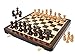 House of Chess 12 Inches Wooden Magnetic Folding Travel Chess SetBoard 2 Extra Knights 2 Extra Pawns 2 Extra Queens Algebraic Notation Handmade Premium Quality - Image 2