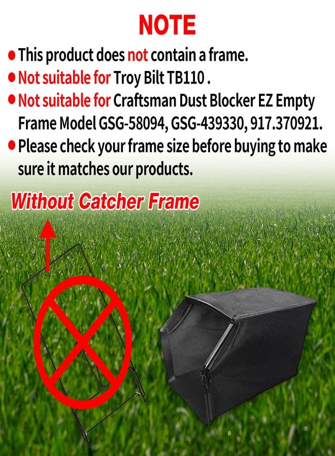 FIX ZHANG 2024Upgrade Lawnmower Grass Bag Replacement for Troy Bilt 21” Lawnmower Bag964-04117A， 964-04117B, 664-04117A, for Models TB210 TB260 TB280ES TB130 TB230 TB280(without Grass Catcher Frame) - Image 3