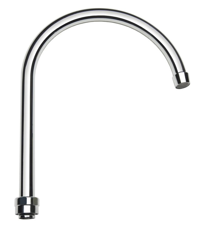 Krowne Royal Series 21429L HeavyDuty Gooseneck Spout Faucet with Double ORing Replacement Accessory for Commercial Kitchen Sink Food Preparation  18 GPM Aerator  812W x 11H Chrome Finish