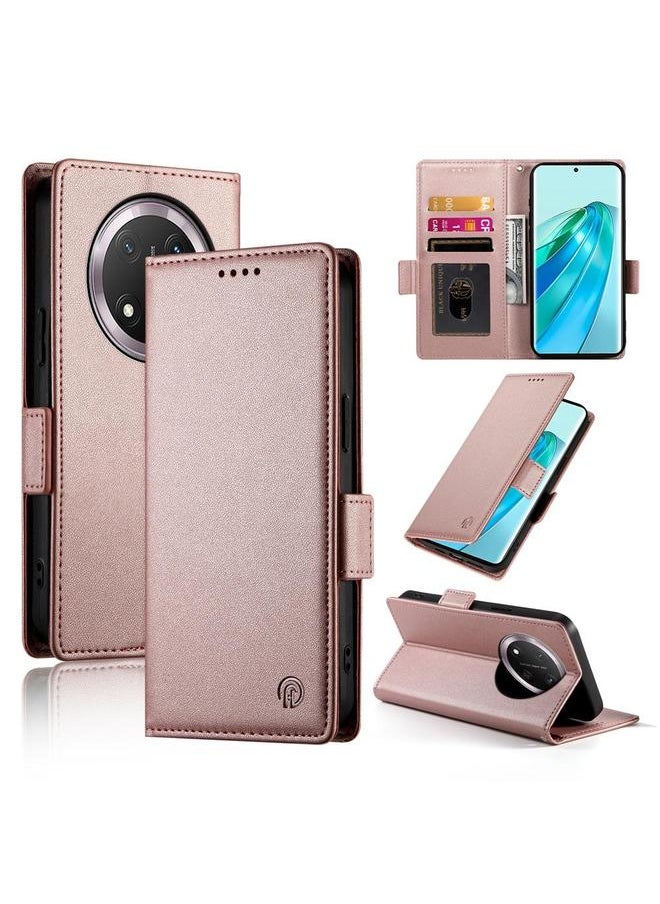 Zaboon Case For Honor X9c Global / Magic7 Lite Side Buckle Magnetic Frosted Leather Phone Case  - Image 1