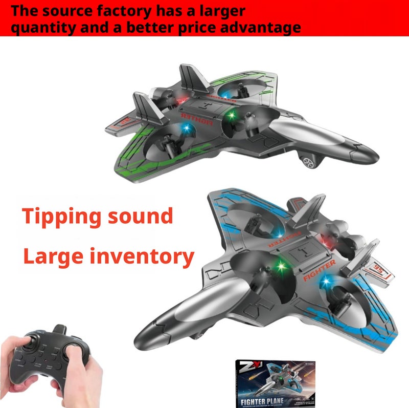 Remote Control Airplane Fighter Glider Drone for Kids - Image 1