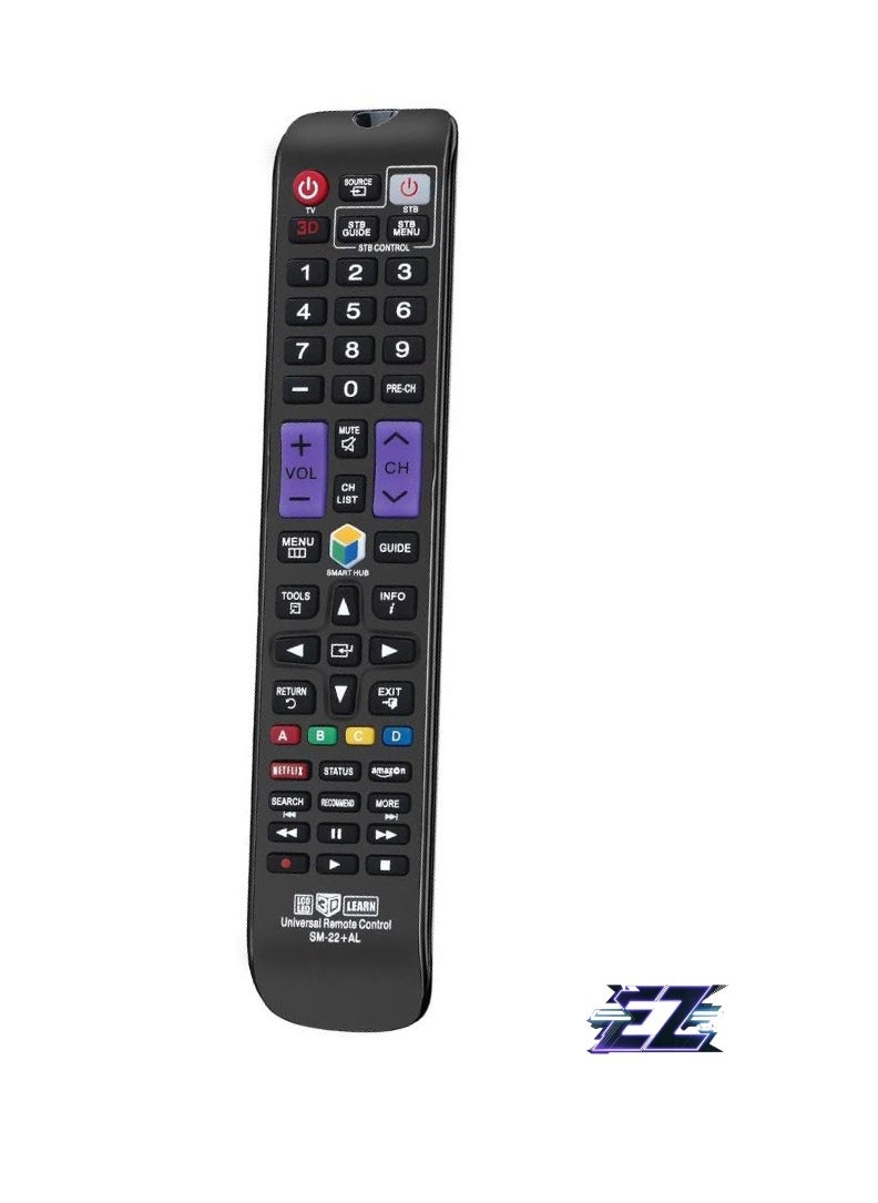 Universal Replacement Remote Control Compatible with Samsung 3D, LCD, LED, HDTV, Smart TV – Compatible with AA59-00666A, BN59-01178W, BN59-01199F, AA59-00638A, AA59-00637A, AA59-00594A, AA59-00600A