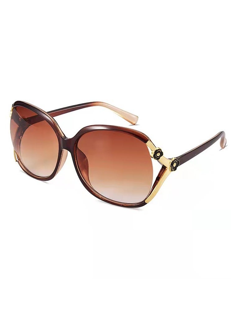general Women's Oversized Polarized Sunglasses Women's Large Tone Classic Camellia Retro Versatile Sunglasses - Image 1