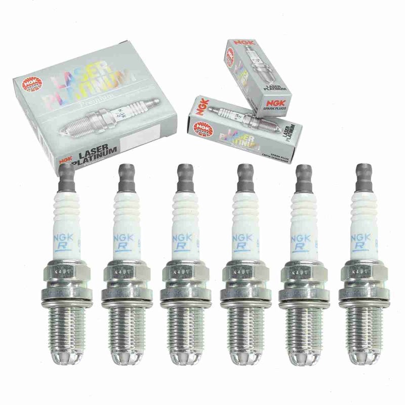 6 pc NGK Laser Platinum Spark Plugs compatible with BMW X5 30L L6 20012006