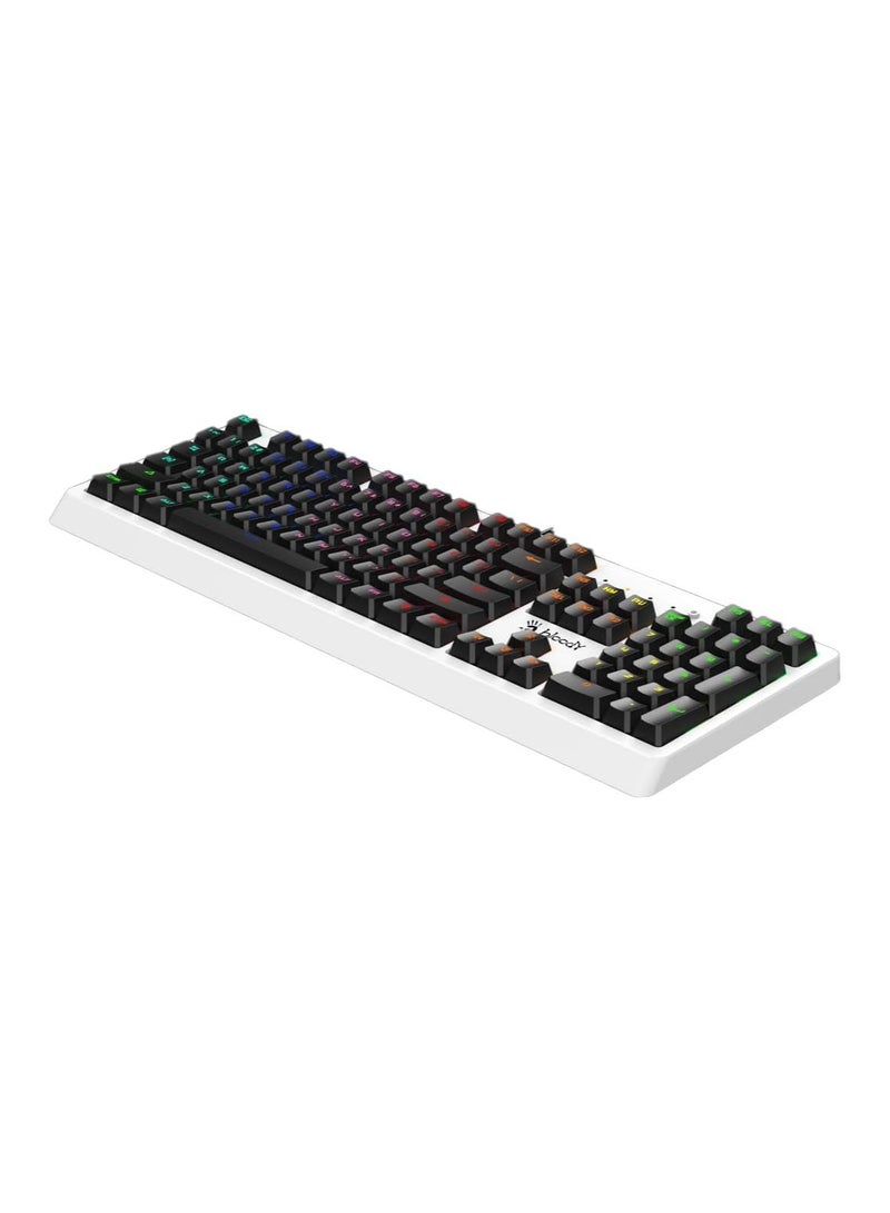 لوحة مفاتيح BLOODY B810RC RGB للألعاب - مفتاح أزرق بصري - LK باللمس والنقر - استجابة صفرية مع سرعة البرق - غطاء مغناطيسي قابل للفصل (أبيض) - Image 3