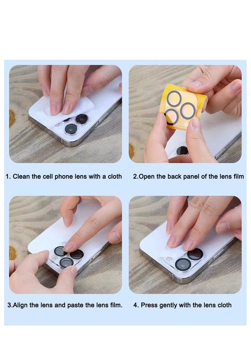 Tempered Glass Camera Lens Protector for iPhone 12 Anti-Scratch Camera Lens Cover No Affect on Night Shots