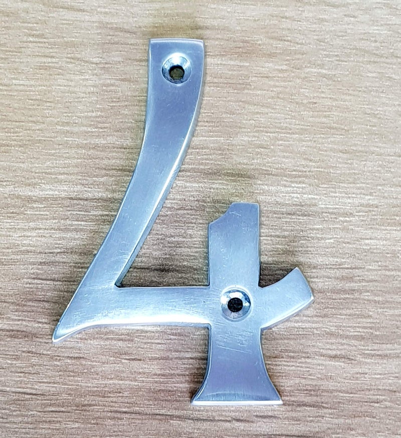 eSplanade 4" Aluminium House Hotel Door Number Plaque Numeric Numerical Digit 0-9 (4 (Four)) - Image 3