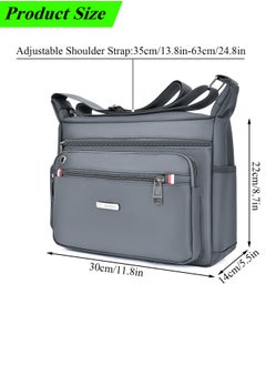 Generic Messenger Bag for Men,Shoulder Bag for All-Purpose Use Travel Bag Sling Bag Crossbody Bags for Work Business(Grey)  - Image 2