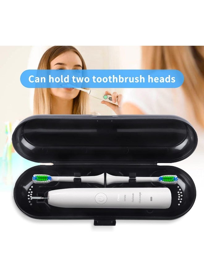 Fowecelt 2 Pack Electric Toothbrush Travel Case for OralB Pro and Other Electric Toothbrush Portable Travel Toothbrush Holder Black White - Image 5