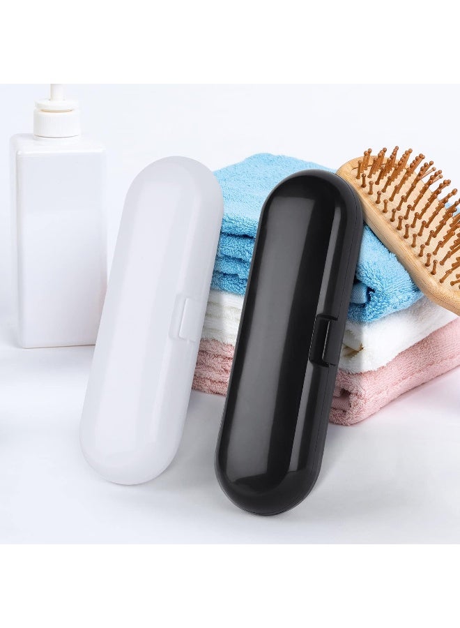 Fowecelt 2 Pack Electric Toothbrush Travel Case for OralB Pro and Other Electric Toothbrush Portable Travel Toothbrush Holder Black White - Image 3