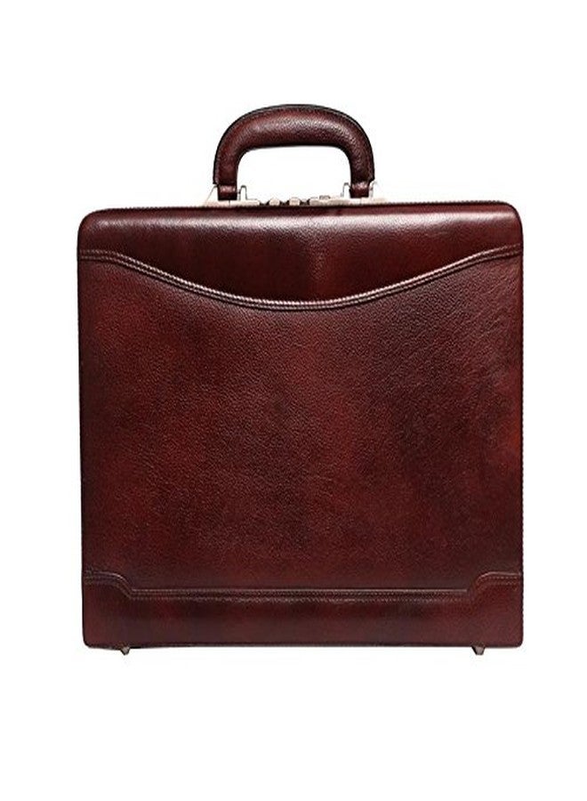 OBANI Genuine Leather Briefcase Brown. Dimensions: 17" x 3" x 12.50" (L x W x H) - Image 2