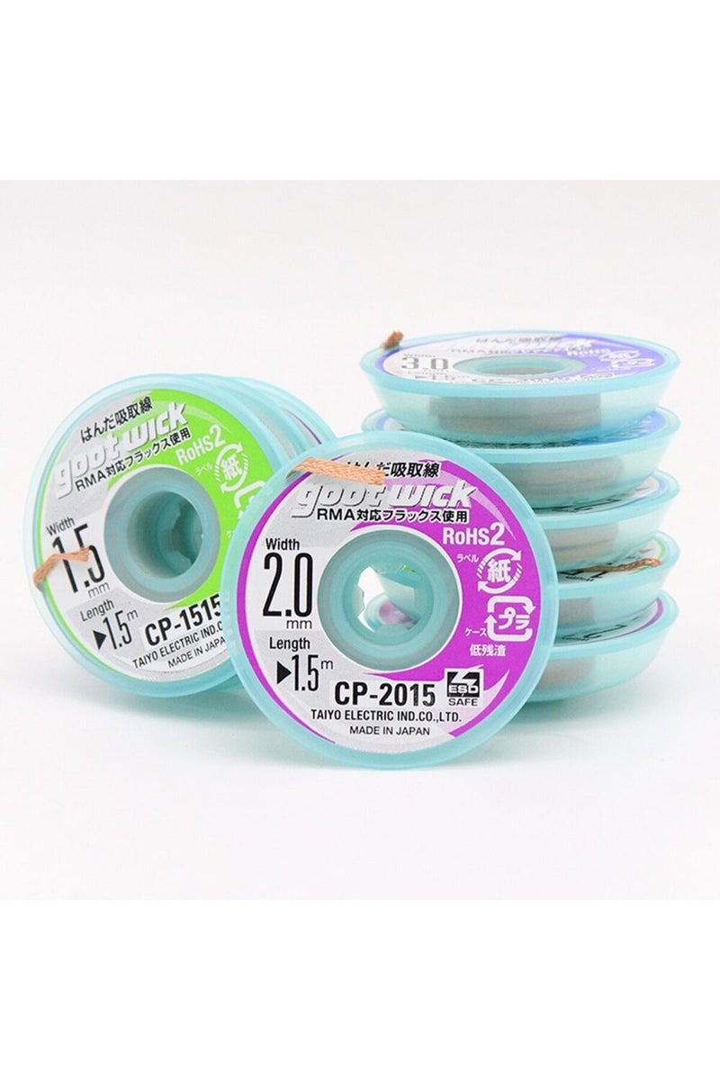 إيروريكس ١٠ قطع من فتيل اللحام الأصلي CP2015 من جوت ويك، سلك نحاسي مضفر لإزالة لحام القصدير من BGA - Image 5