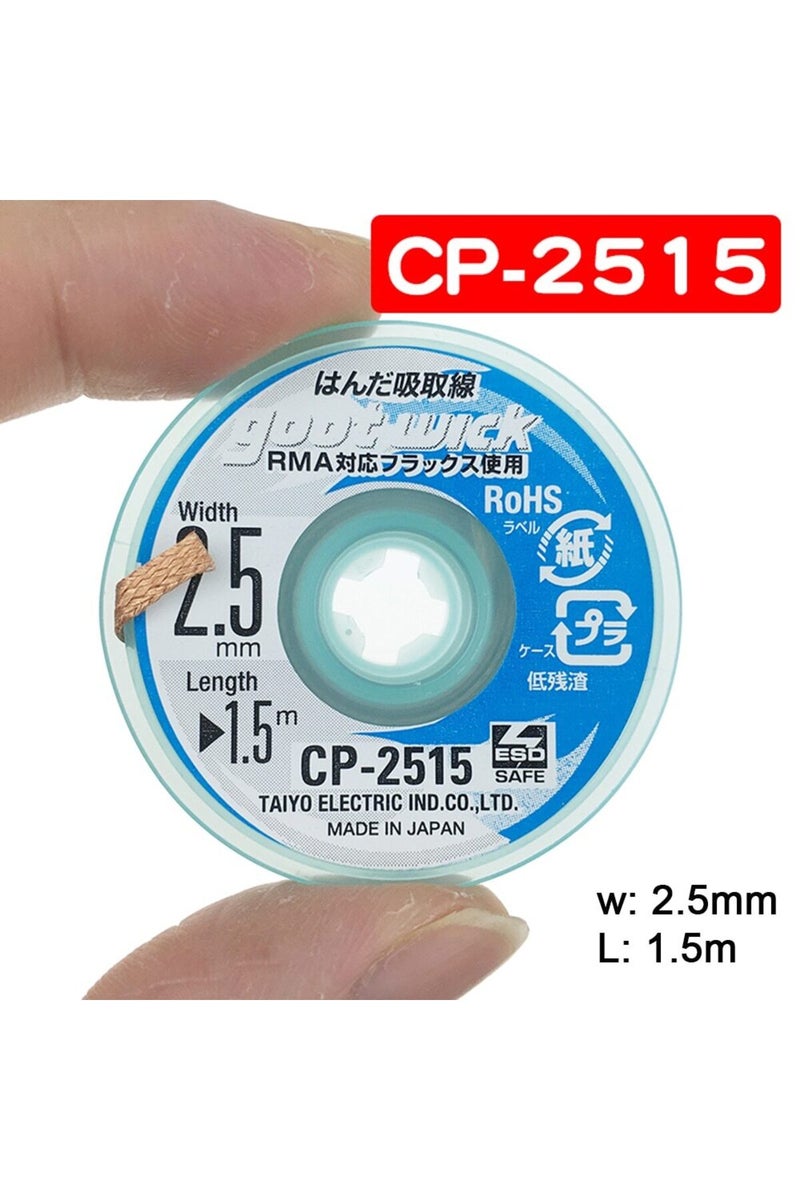 إيروريكس ١٠ قطع من فتيل اللحام الأصلي CP2015 من جوت ويك، سلك نحاسي مضفر لإزالة لحام القصدير من BGA - Image 2