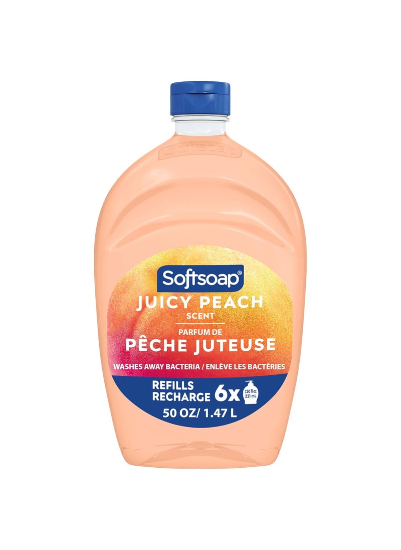 Softsoap Softsoap Juicy Peach Liquid Hand Soap Kitchen and Bathroom Hand Soap Rich Fruity Scent 50 fl oz Refill Bottle 