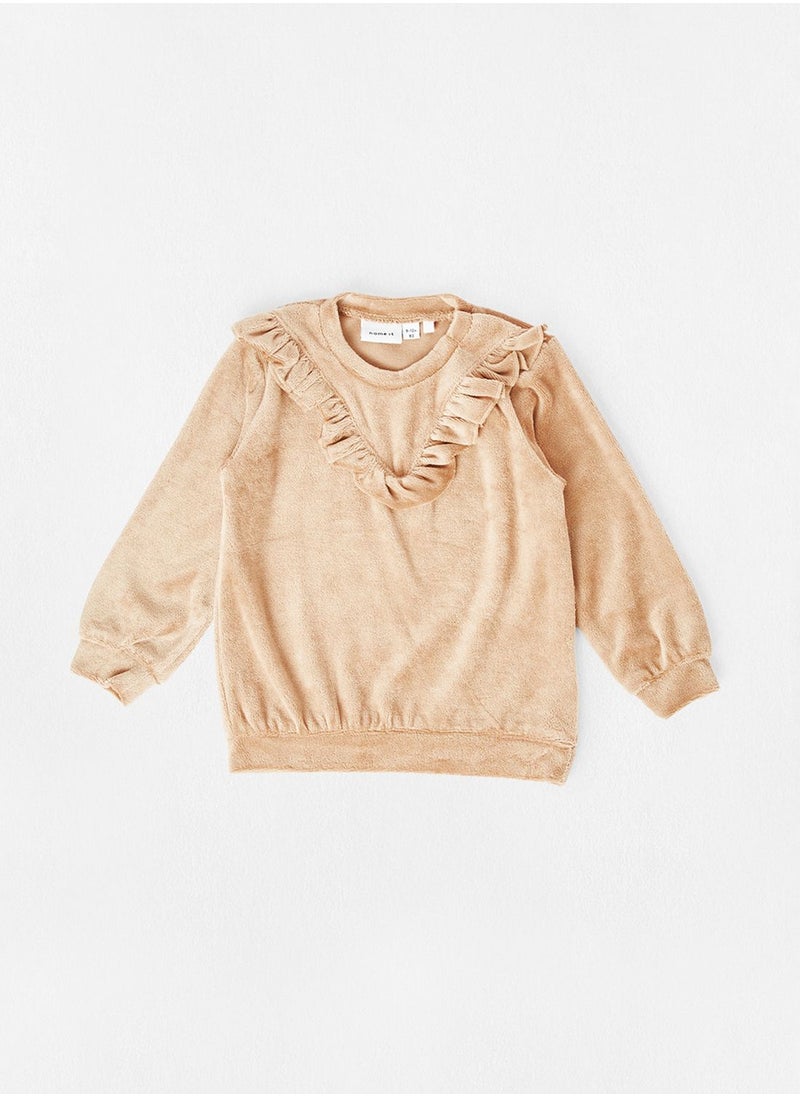 NAME IT - Infant Ruffle Long Sleeve Sweatshirt - Image 1