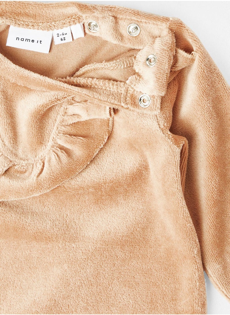 NAME IT - Infant Ruffle Long Sleeve Sweatshirt - Image 1