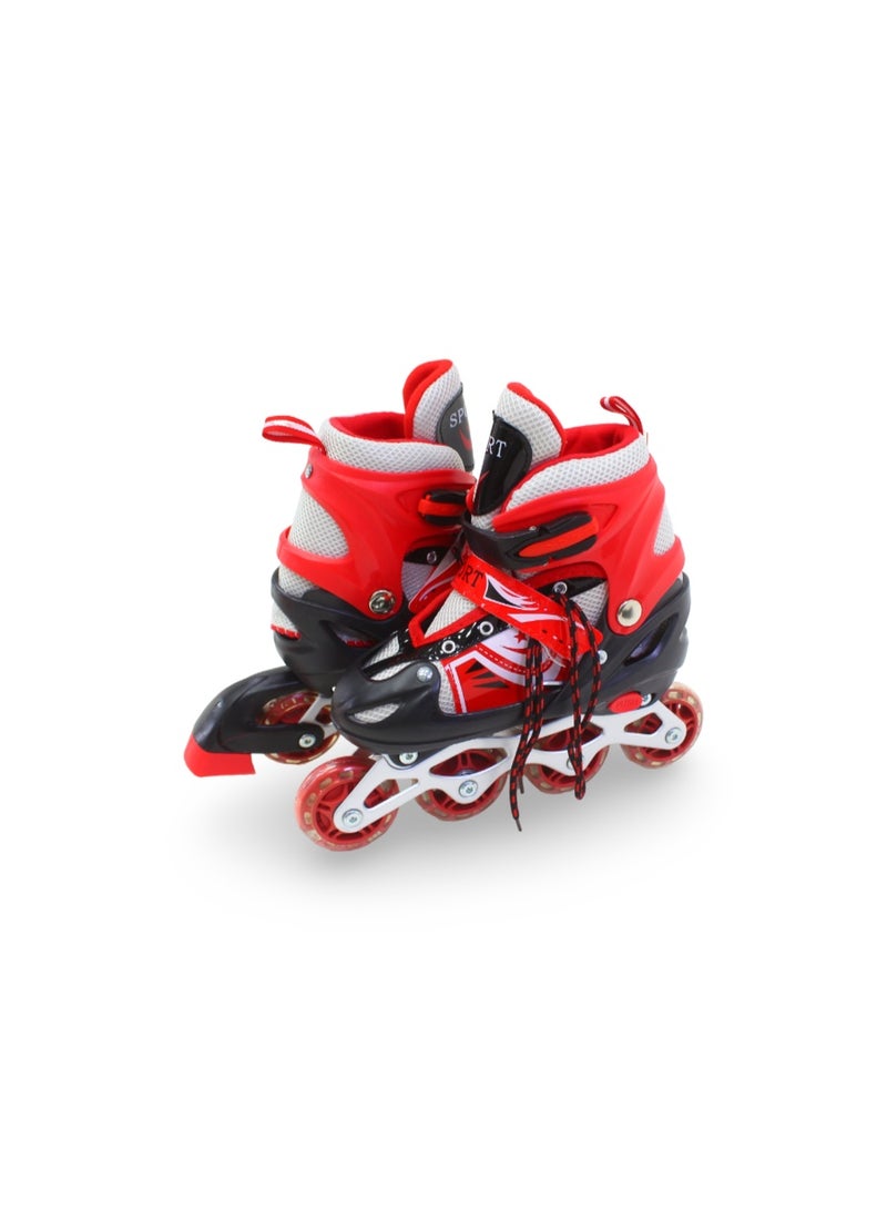 Sport Adjustable Inline Roller Skates (35-38) – Red - Image 3
