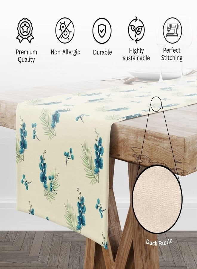 Astitva Cotton Table Runner - 13 x 72 Inches | Beige, Berry Print Dining Table Cloth | Elegant 6-8 Seater Runner for Home & Party Decoration - Image 2