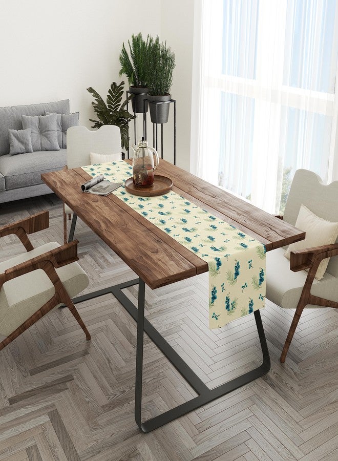 Astitva Cotton Table Runner - 13 x 72 Inches | Beige, Berry Print Dining Table Cloth | Elegant 6-8 Seater Runner for Home & Party Decoration - Image 3