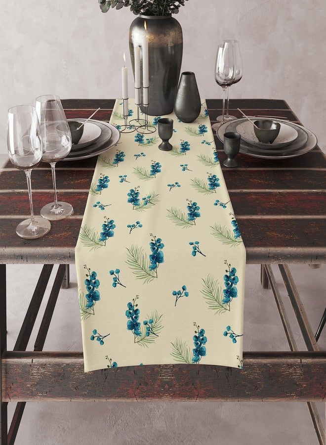Astitva Cotton Table Runner - 13 x 72 Inches | Beige, Berry Print Dining Table Cloth | Elegant 6-8 Seater Runner for Home & Party Decoration - Image 4