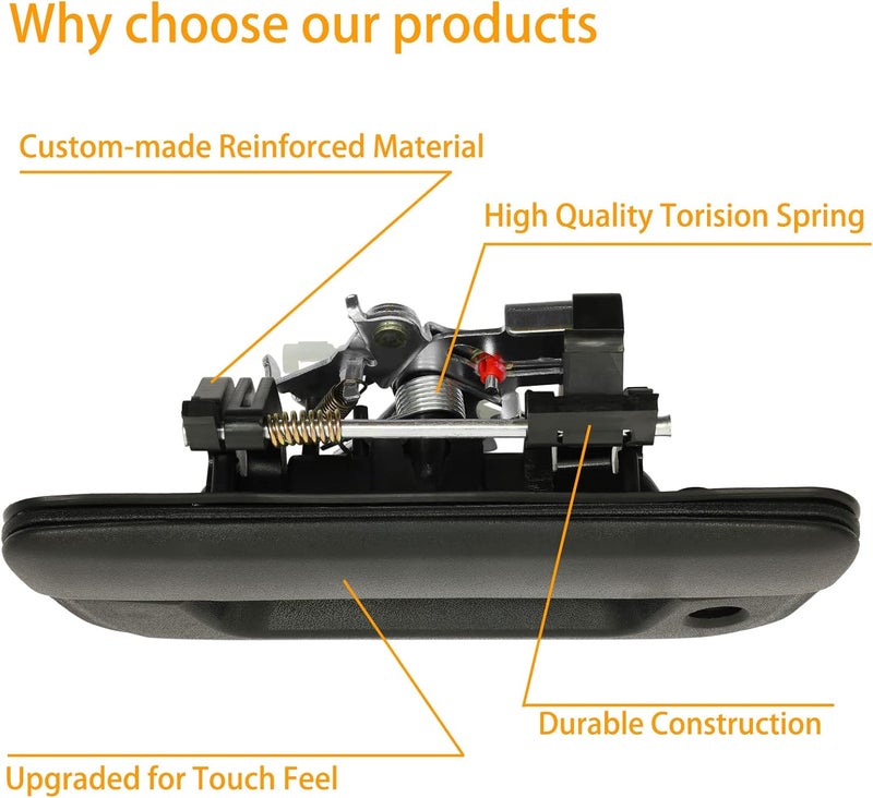 Gledewen Tailgate Door Handle for 2004-2012 Chevy Colorado & GMC Canyon - Image 4