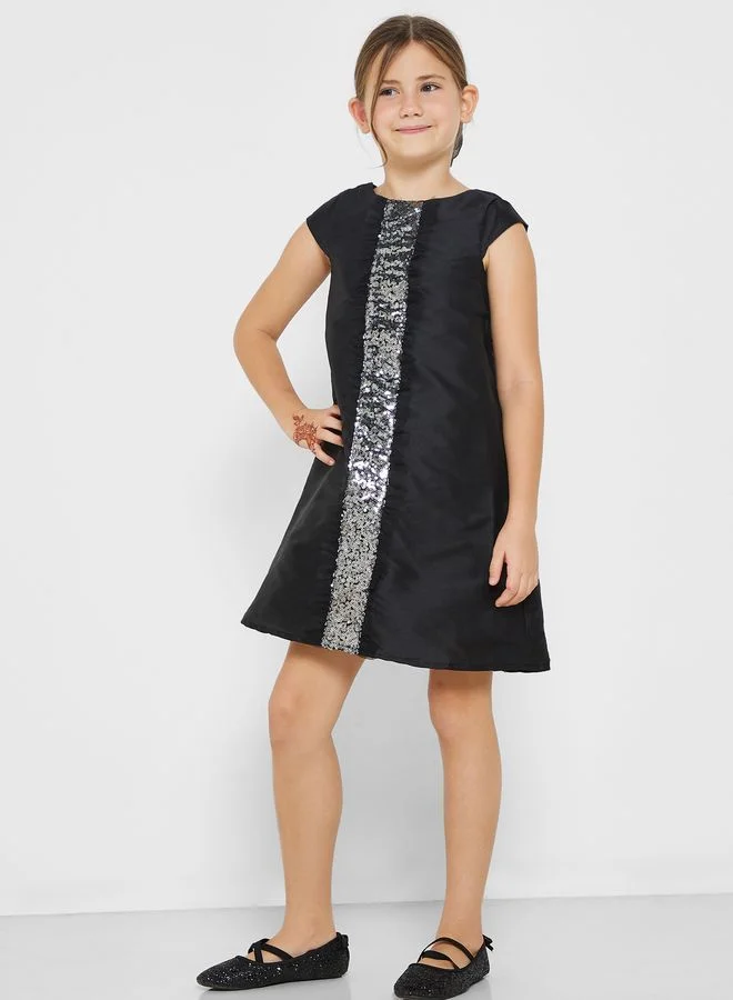 Pinata Party Wear Dress With Front Sequin Detailing