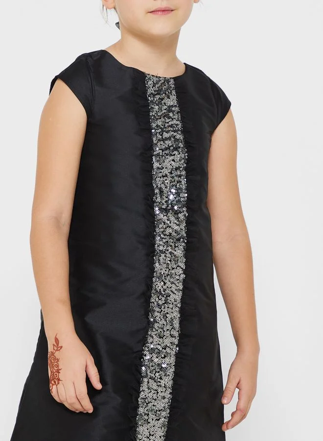 Pinata Party Wear Dress With Front Sequin Detailing