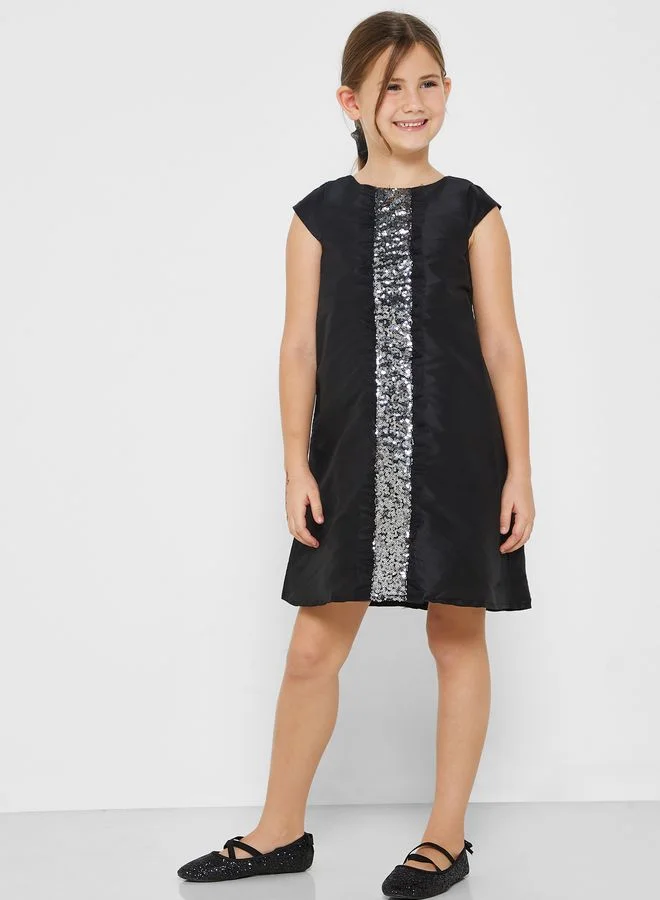 Pinata Party Wear Dress With Front Sequin Detailing