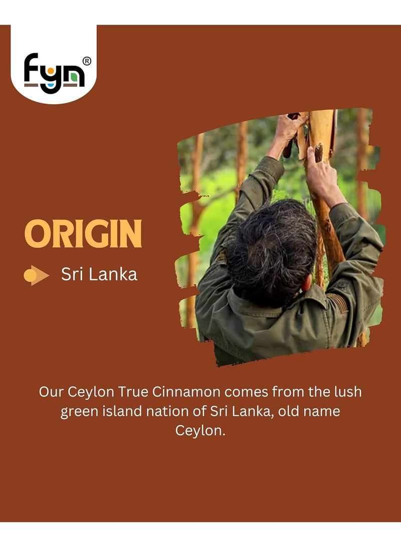 Cinnamon FYN Ceylon Cinnamon Powder (100g) - Authentic True Sri Lankan Dalchini Stick Powder | World's Finest | Low Coumarin - Image 2