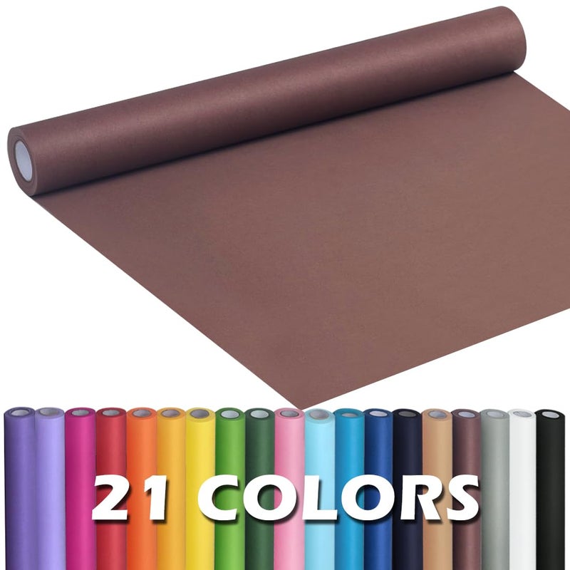 PerkHomy Coffee Kraft Paper Roll 175 x 960 80 for Gift Wrapping Bouquet Flower Art Painting Craft Writing Packaging Shipping 80GSM 55LB Coffee 175 x 80