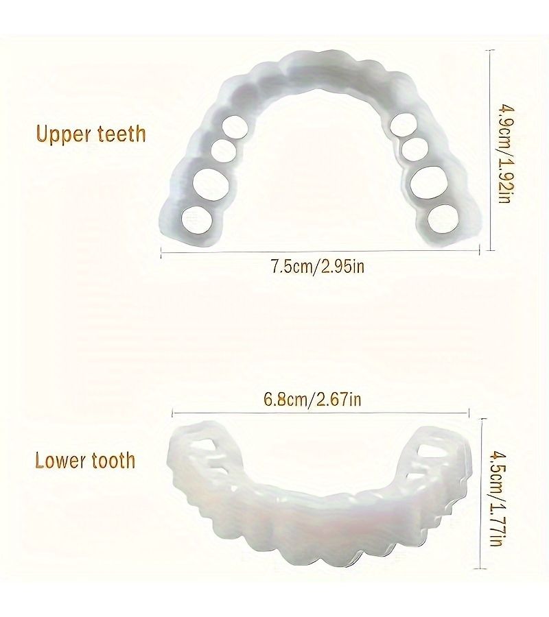Set Of 2 White Comfortable Dental Protectors Upper And Lower Easy To Use - Image 4