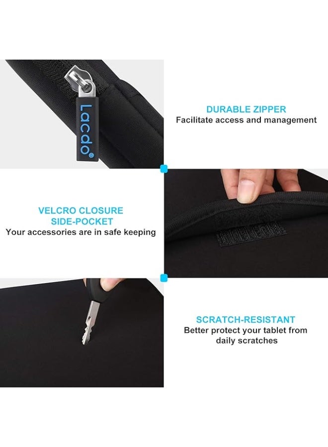 Lacdo Tablet Sleeve Case for 11 inch iPad A16 / 11 inchs iPad Pro M5 M4 / 11" iPad Air M3 M2 / 10.9" iPad / 10.2" iPad / 10.9" ipad Air / 11 Inch Samsung Galaxy Tab A9+ Bag, Fit Magic Keyboard - Image 2