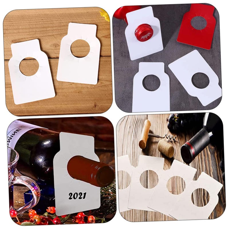 100 Pcs Double Sided Blank Wine Bottle Hanging Tags For DIY Organization And Cellar Sorting - Image 4