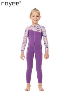 Royee 2.5MM Kids Wetsuits Full Suits Neoprene Thermal Swimsuits Back Zipper Long Sleeve Dive Suit for Boys  - Image 2