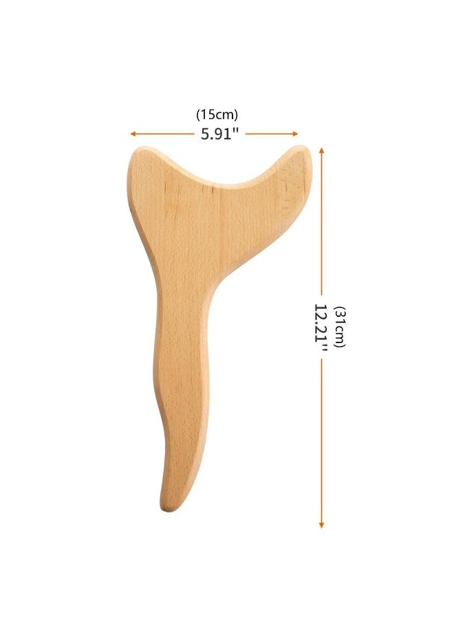 jingpin 2-in-1 Wooden Massage Kit for Home Use, Gua Sha and Muscle Rolling, Suitable for Neck, Shoulder, Back, Waist and Legs - Image 5