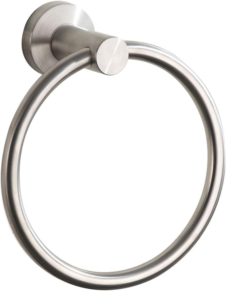 BGL Towel Ring Brushed Nickel, Bath Hand Towel Ring Stainless Steel Round Towel Holder for Bathroom - Image 1
