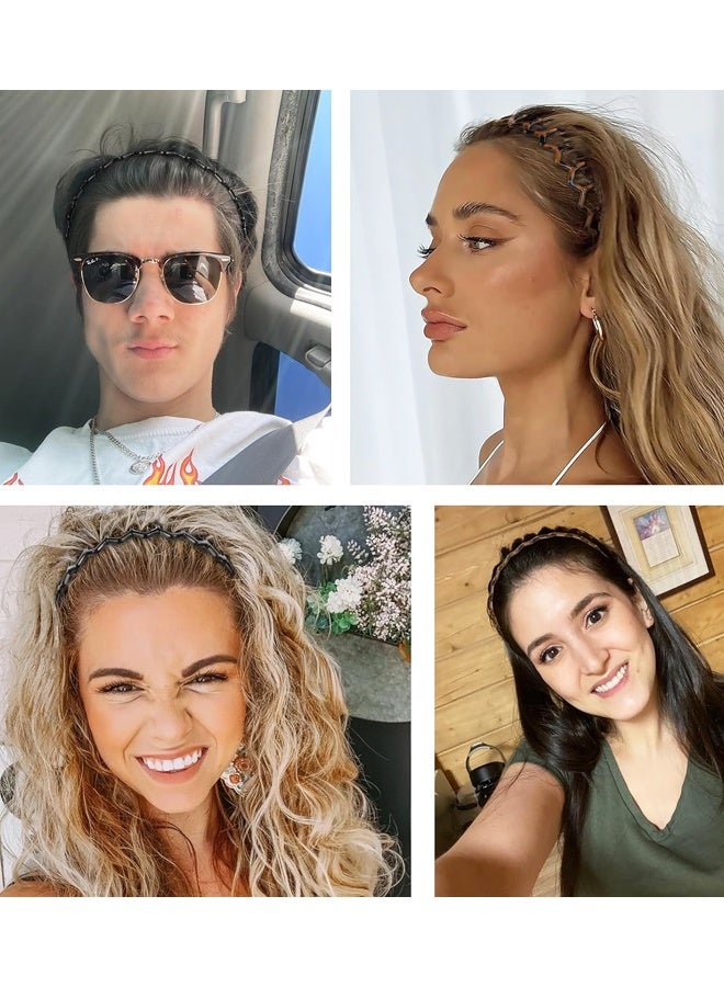 4 عبوات من أربطة الشعر البلاستيكية ذات الأسنان الرفيعة المتعرجة لشعر النساء، أربطة شعر سوداء غير قابلة للانزلاق وملحقاتها - Image 5