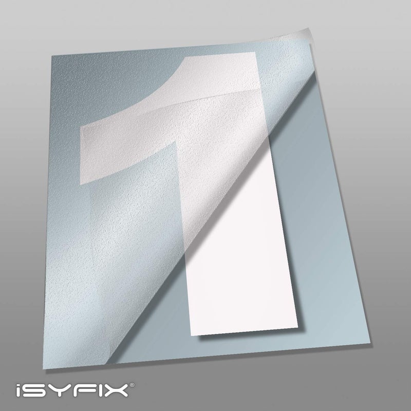 iSYFIX White Vinyl Number 1 (One) Stickers - 6 Pack 6 inch Self Adhesive - Decal Die Cut & Pre-Spaced for Mailbox, Signs, Window, Door, Cars, Trucks, Home, Business, Address Number, Indoor & Outdoor - Image 5