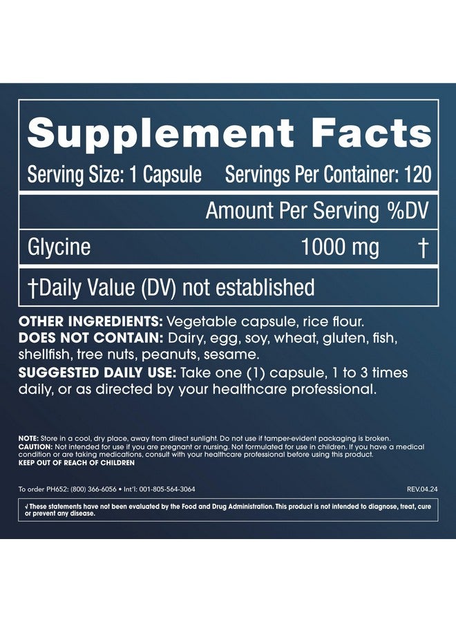 ProHealth Pure Glycine 1000 mg, 120 Capsules + Pure N-Acetyl Cysteine (NAC) 600 mg, 120 Capsules Pack - Image 3