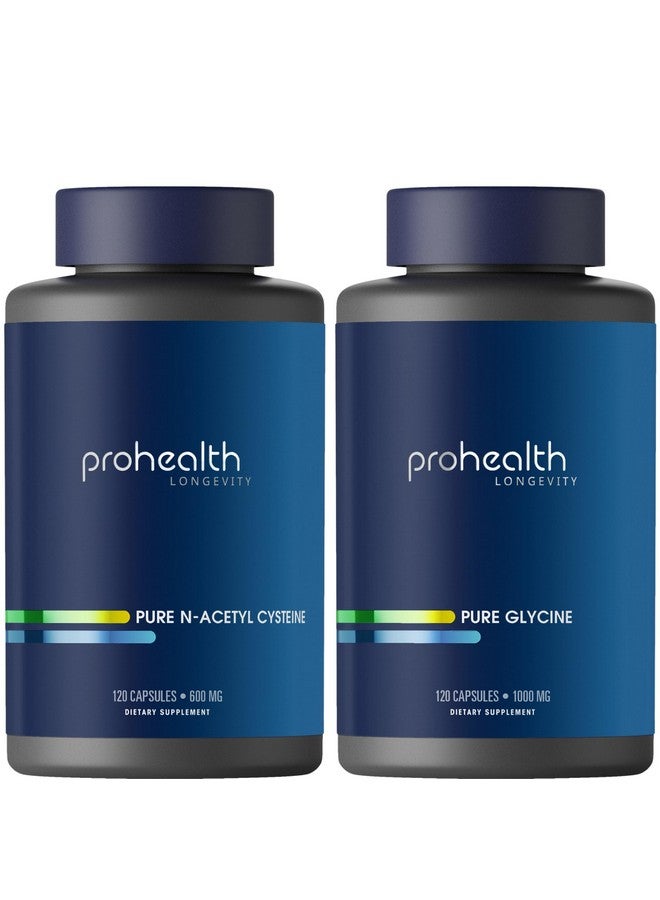 ProHealth Pure Glycine 1000 mg, 120 Capsules + Pure N-Acetyl Cysteine (NAC) 600 mg, 120 Capsules Pack - Image 1