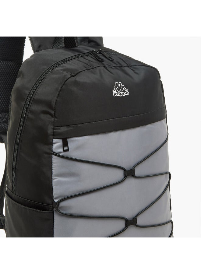 Kappa Boys Logo Print School Backpack with Adjustable Straps and Zip Closure - 16x31x43 cm - Image 5
