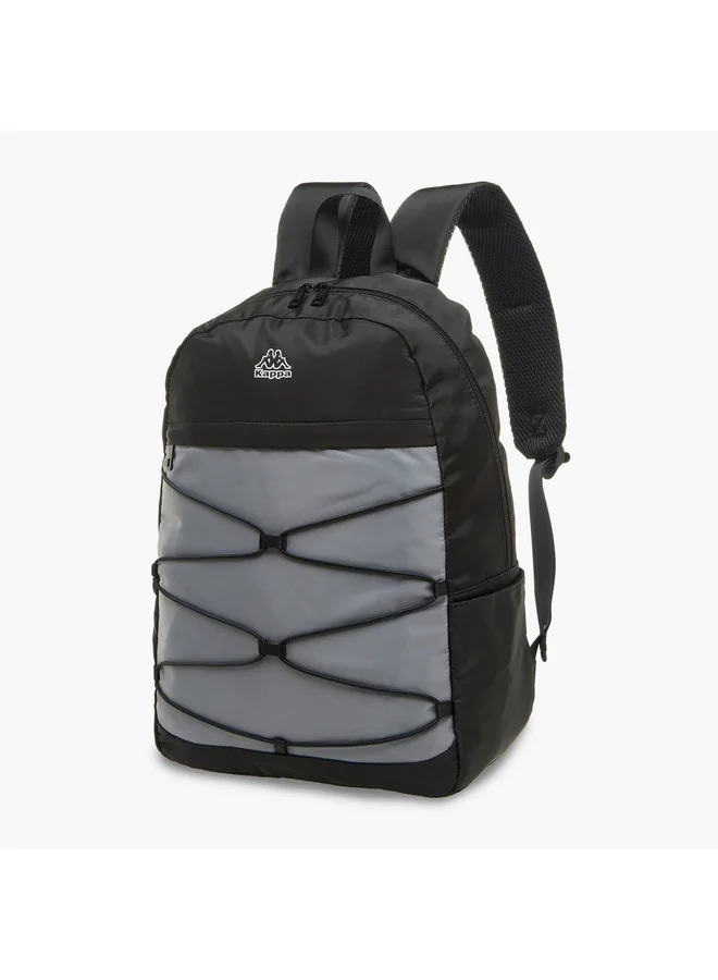 كابا حقيبة ظهر مدرسية للأولاد بطبعة شعار مع أحزمة قابلة للتعديل وإغلاق بسحاب