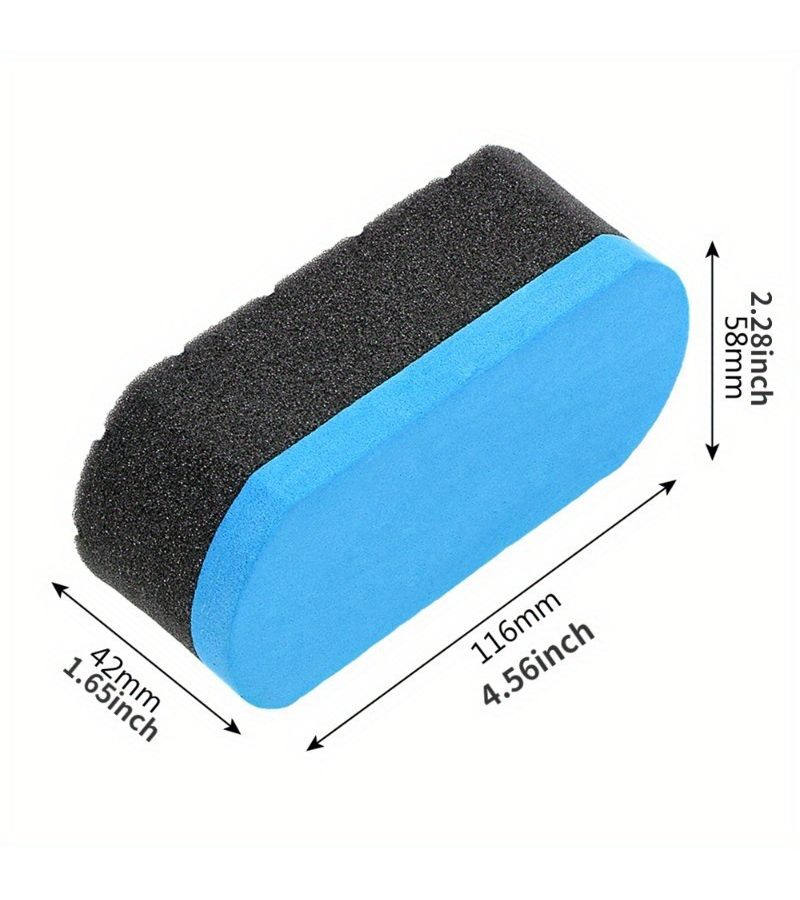 2 Pcs Black Soft Wax Foam Polishing Sponge Automotive Car Wash Detailing Tool - Image 3