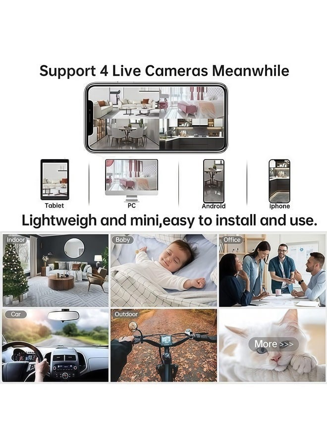Mini WiFi Camera A9 Mini Camera Remote Monitor Home Security 1080P Camera IR Wireless Camera Smart Tracking Camera with Night Vision and Motion Detection for Indoor and Outdoor
