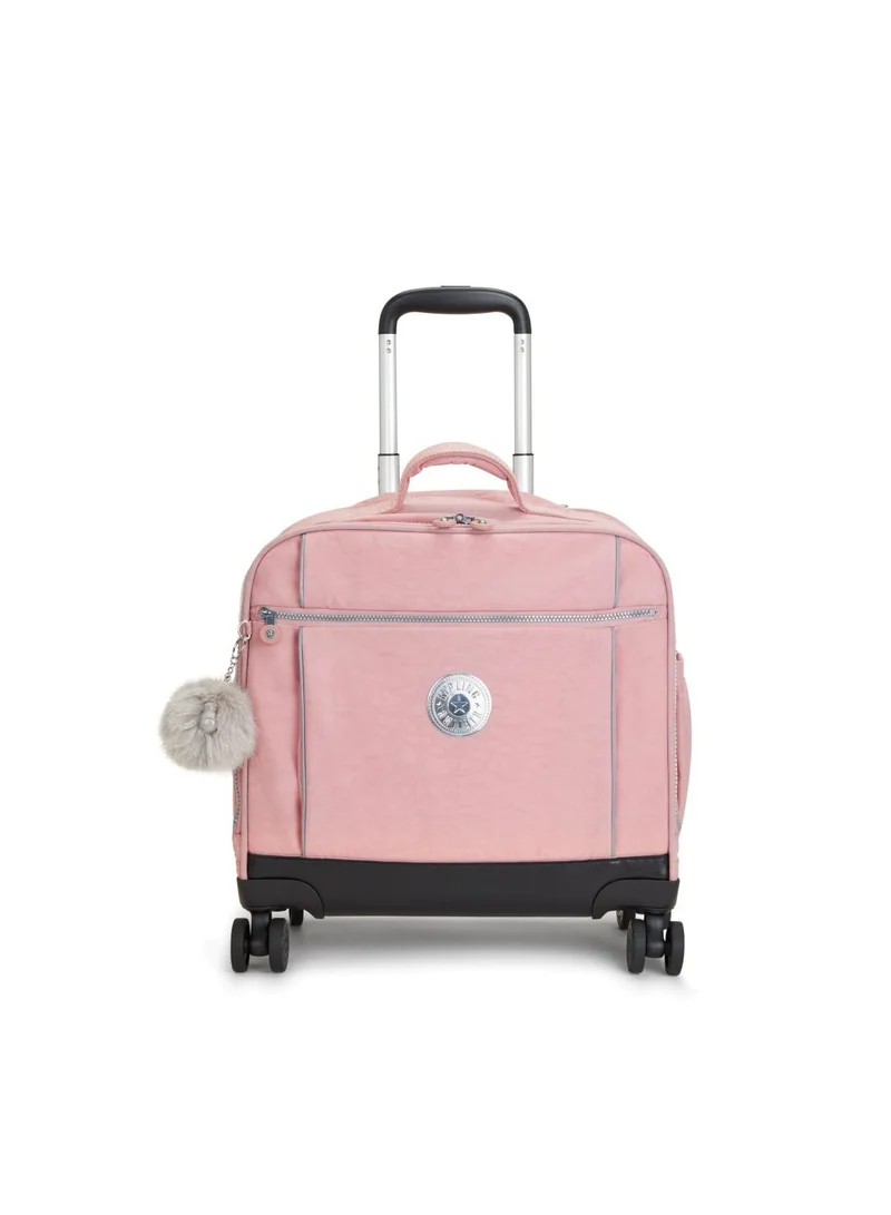 Kipling New Storia Kids' 4-Wheeled School Trolley Bag with 15.6 inch Laptop Compartment Bridal Rose